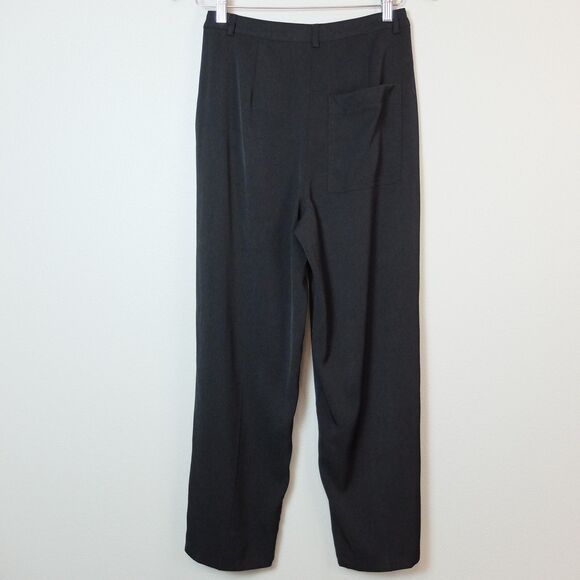 Topshop Black Straight Leg Trouser Dress Pants Size 4 - Picture 10 of 10